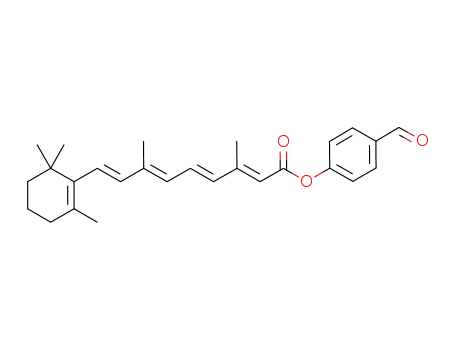 Molecular Structure of 80850-73-3 (4-formylphenyl(2E,4E,6E,8E)-3,7-dimethyl-9-(2,6,6-trimethylcyclohex-1-enyl)nona-2,4,6,8-tetraenoate)