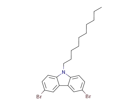Molecular Structure of 188032-43-1 (9H-Carbazole, 3,6-dibromo-9-decyl-)
