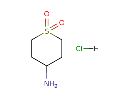 Molecular Structure of 116529-31-8 (4-Aminotetrahydro-2H-thiopyran 1,1-dioxide hydrochloride)