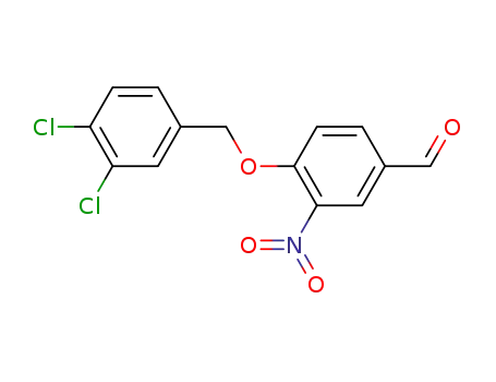 Molecular Structure of 175136-20-6 (4-(3,4-DICHLOROBENZYLOXY)-3-NITROBENZALDEHYDE)