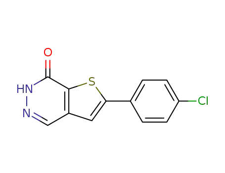 Molecular Structure of 897661-99-3 (Thieno[2,3-d]pyridazin-7(6H)-one, 2-(4-chlorophenyl)-)