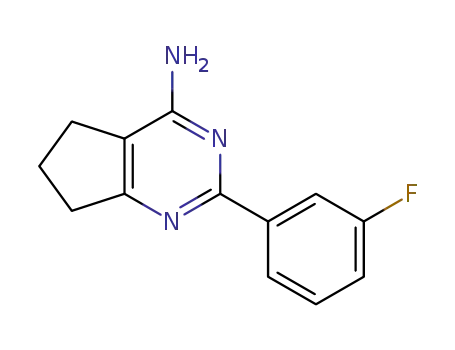 Molecular Structure of 1311186-74-9 (2-(3-fluorophenyl)-6,7-dihydro-5H-cyclopentapyrimidin-4-ylamine)