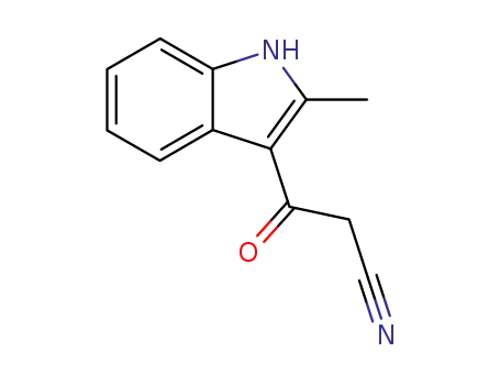Molecular Structure of 76397-72-3 (3-(Cyanoacetyl)-2-methylindole)