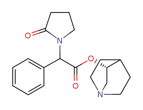 Molecular Structure of 1446308-25-3 ((R)-quinuclidin-3-yl 2-(2-oxopyrrolidin-1-yl)-2-phenylacetate)