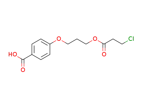 Molecular Structure of 182922-16-3 (4-[3-(3-Chloro-1-oxopropoxy)propoxy]benzoic acid)