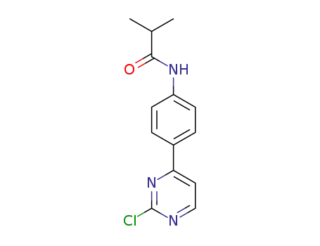 Molecular Structure of 1292318-08-1 (N-[4-(2-chloropyrimidin-4-yl)phenyl]-2-methyl-propanamide)