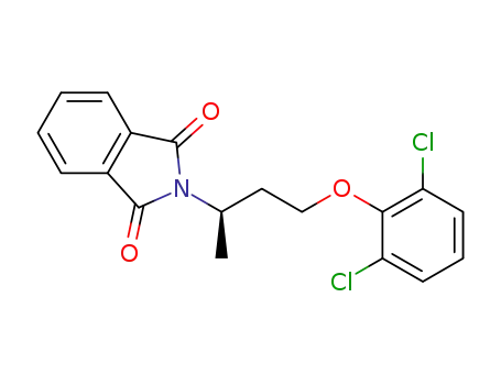 Molecular Structure of 1429187-74-5 ((R)-2-(4-(2,6-dichlorophenoxy)butan-2-yl)isoindoline-1,3-dione)