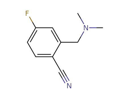 Molecular Structure of 1023649-68-4 (2-((dimethylamino)methyl)-4-fluorobenzonitrile)