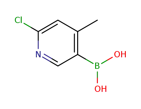 Molecular Structure of 913836-08-5 (2-Chloro-4-methylpyridine-5-boronic acid)