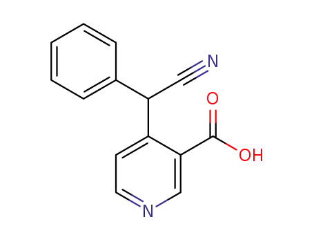 Molecular Structure of 1345044-42-9 (4-[α-cyano(phenyl)methyl]nicotinic acid)