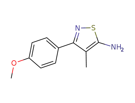 Molecular Structure of 1050392-29-4 (3-(4-methoxyphenyl)-4-methylisothiazol-5-amine)