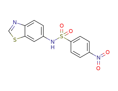 Molecular Structure of 1290638-62-8 (N-benzothiazol-6-yl-4-nitrobenzenesulfonamide)