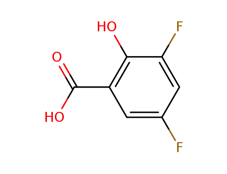 Molecular Structure of 84376-20-5 (3,5-DIFLUORO-2-HYDROXY-BENZOIC ACID)