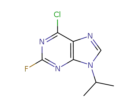 Molecular Structure of 220696-58-2 (6-chloro-2-fluoro-9-isopropyl-9H-purine)