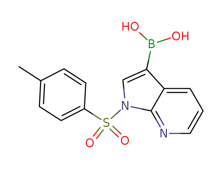 Molecular Structure of 882562-39-2 (1-tosyl-1H-pyrrolo[2,3-b]pyridin-3-ylboronic acid)
