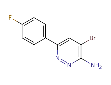 Molecular Structure of 1421637-26-4 (3-amino-4-bromo-6-(4-fluorophenyl)pyridazine)