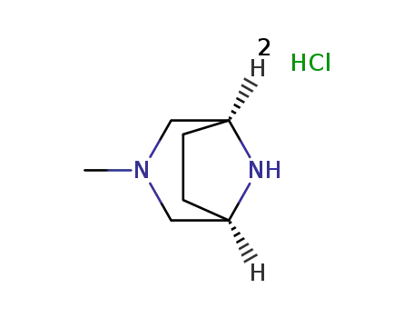 Molecular Structure of 52407-92-8 (3-METHYL-3,8-DIAZA-BICYCLO[3.2.1]OCTANE DIHYDROCHLORIDE)