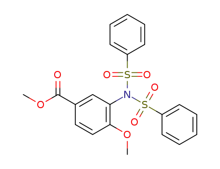Molecular Structure of 1453100-97-4 (methyl 4-methoxy-3-(N-(phenylsulfonyl)phenylsulfonamido)benzoate)