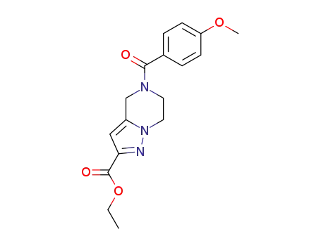 Molecular Structure of 1338563-35-1 (ethyl 5-(4-methoxybenzoyl)-4,5,6,7-tetrahydropyrazolo[1,5-a]pyrazine-2-carboxylate)