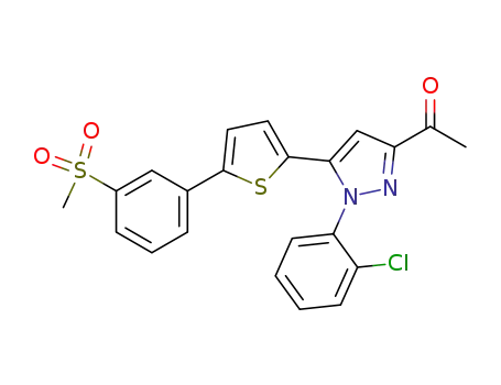 Ethanone,
1-[1-(2-chlorophenyl)-5-[5-[3-(methylsulfonyl)phenyl]-2-thienyl]-1H-pyraz
ol-3-yl]-