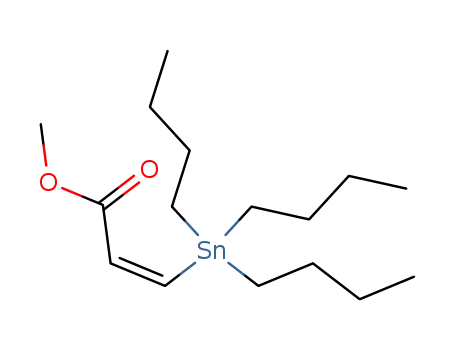 Molecular Structure of 135714-31-7 (2-Propenoic acid, 3-(tributylstannyl)-, methyl ester)