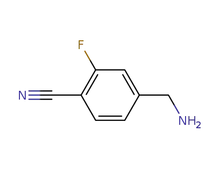 Molecular Structure of 368426-73-7 (4-(Aminomethyl)-2-fluorobenzonitrile)
