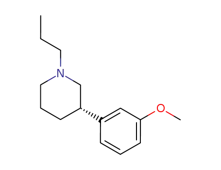 Molecular Structure of 89874-51-1 (Piperidine, 3-(3-methoxyphenyl)-1-propyl-, (S)-)