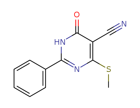 5-Pyrimidinecarbonitrile,1,4-dihydro-6-(methylthio)-4-oxo-2-phenyl-