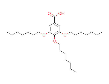 Molecular Structure of 153237-51-5 (Benzoic acid, 3,4,5-tris(heptyloxy)-)