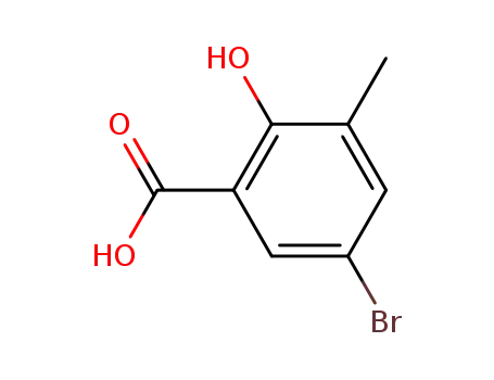Molecular Structure of 36194-82-8 (5-BROMO-2-HYDROXY-3-METHYLBENZENECARBOXYLIC ACID)