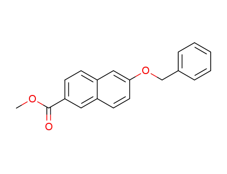 Molecular Structure of 114804-76-1 (2-Naphthalenecarboxylic acid, 6-(phenylmethoxy)-, methyl ester)