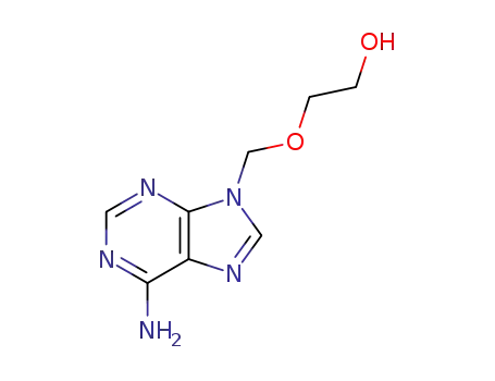 Molecular Structure of 31383-66-1 (Ethanol, 2-(6-amino-9H-purin-9-yl)methoxy-)