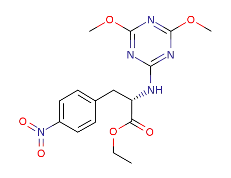 Molecular Structure of 263274-93-7 (L-Phenylalanine, N-(4,6-dimethoxy-1,3,5-triazin-2-yl)-4-nitro-, ethyl ester)