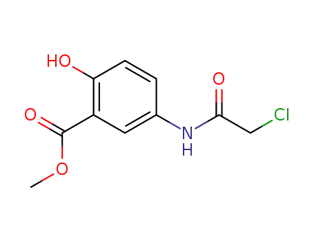 Molecular Structure of 80074-18-6 (Benzoic acid, 5-[(chloroacetyl)amino]-2-hydroxy-, methyl ester)