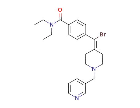 Molecular Structure of 725242-76-2 (4-[bromo[1-(3-pyridinylmethyl)-4-piperidinylidene]methyl]-N,N-diethyl-benzamide)