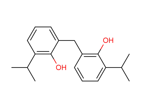 Molecular Structure of 41514-15-2 (Phenol, 2,2'-methylenebis[6-(1-methylethyl)-)