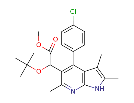 methyl 2-tert-butoxy-2-(4-(4-chlorophenyl)-2,3,6-trimethyl-1H-pyrrolo[2,3-b]pyridin-5-yl)acetate