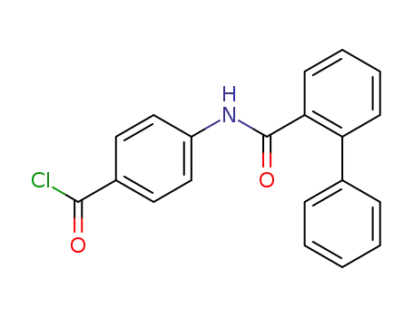 Molecular Structure of 180340-05-0 (Benzoyl chloride, 4-[([1,1'-biphenyl]-2-ylcarbonyl)amino]-)