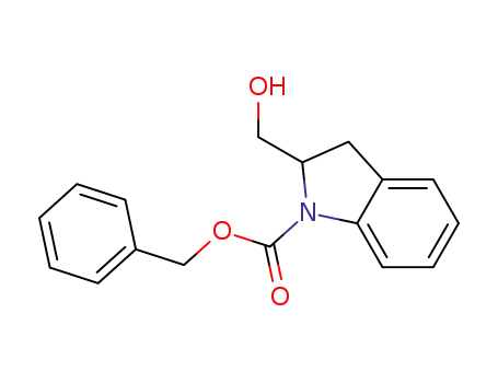 Molecular Structure of 135829-04-8 (BENZYL 2-(HYDROXYMETHYL)-1-INDOLINECARBOXYLATE)