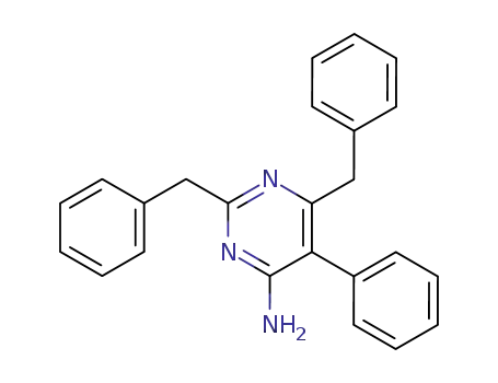 Molecular Structure of 6307-01-3 (2,6-dibenzyl-5-phenylpyrimidin-4-amine)
