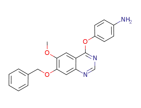 Molecular Structure of 516526-37-7 (4-((7-(benzyloxy )-6-methoxyquinazolin-4-yl)oxy)aniline)