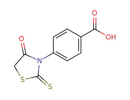Molecular Structure of 6322-60-7 (4-(4-OXO-2-THIOXO-THIAZOLIDIN-3-YL)-BENZOIC ACID)