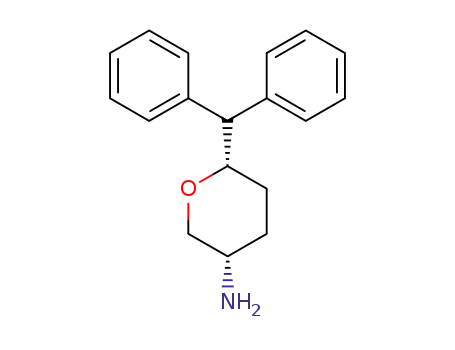 Molecular Structure of 869114-39-6 (cis-(3S,6S)-(6-benzhydryl-tetrahydropyran-3-yl)-amine)