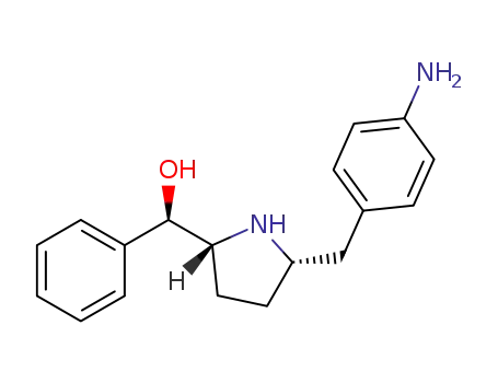 Molecular Structure of 1295539-30-8 ((R)-((2R,5S)-5-(4-aminobenzyl)pyrrolidin-2-yl)(phenyl)methanol)