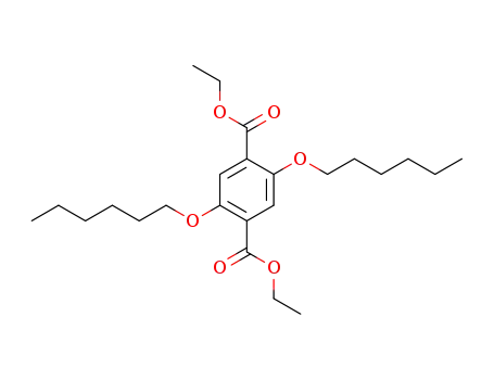 Molecular Structure of 149697-46-1 (1,4-Benzenedicarboxylic acid, 2,5-bis(hexyloxy)-, diethyl ester)