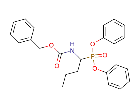 Molecular Structure of 130727-16-1 (Carbamic acid, [1-(diphenoxyphosphinyl)butyl]-, phenylmethyl ester)