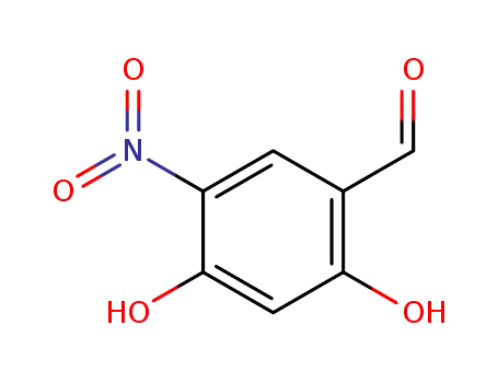 Molecular Structure of 53844-98-7 (2,4-Dihydroxy-5-nitrobenzaldehyde)