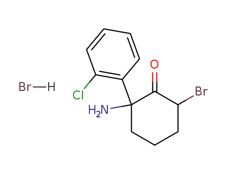 Molecular Structure of 79499-60-8 (2-Bromo-6-amino-6-(2-chlorophenyl)cyclohexanone hydrobromide)