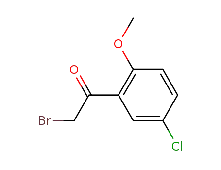 Molecular Structure of 111841-05-5 (2-BROMO-1-(5-CHLORO-2-METHOXY-PHENYL)-ETHANONE)