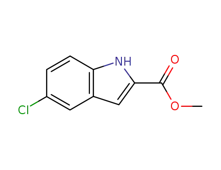 Molecular Structure of 87802-11-7 (5-CHLORO-1H-INDOLE-2-CARBOXYLIC ACID METHYL ESTER)